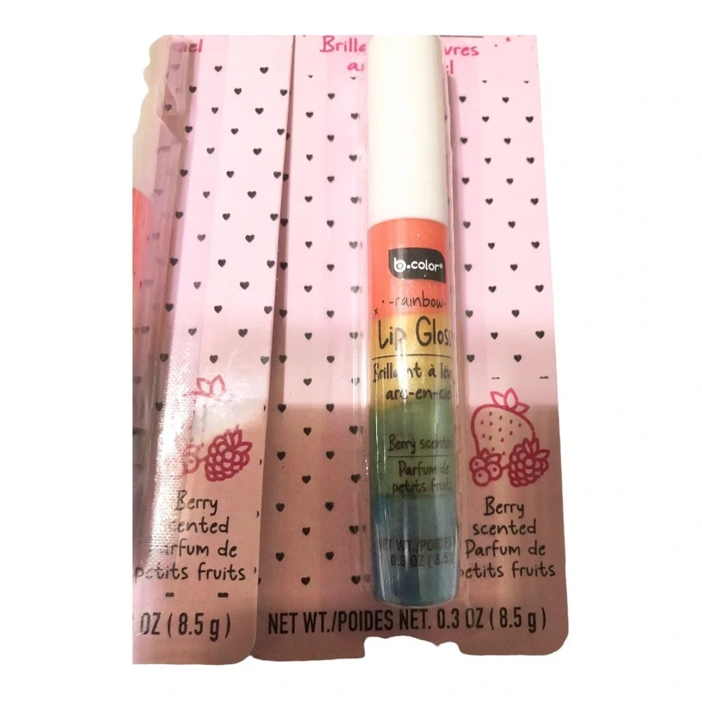 2pack rainbow berry scented lip‎ gloss new